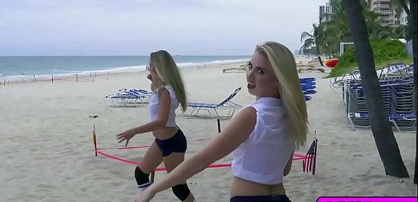  Volleyball babes enjoyed sharing a huge dick